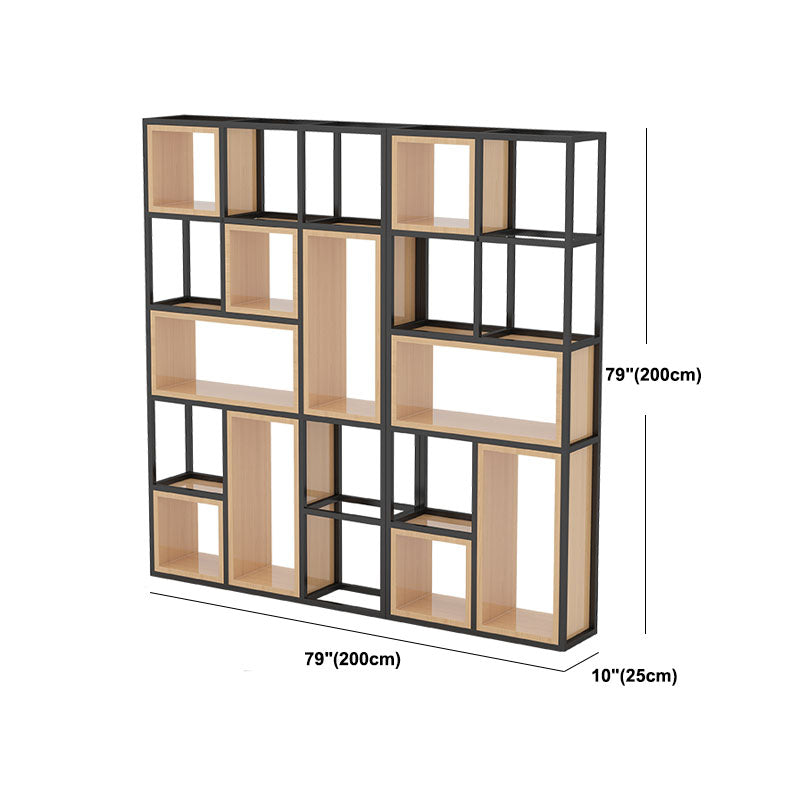 Geometric Shelf Bookcase Contemporary Metal Bookcase for Office