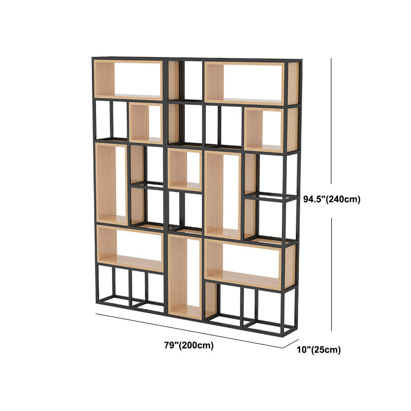 Geometric Shelf Bookcase Contemporary Metal Bookcase for Office