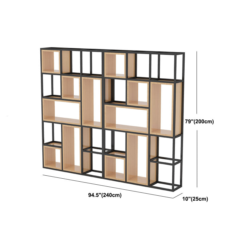 Geometric Shelf Bookcase Contemporary Metal Bookcase for Office