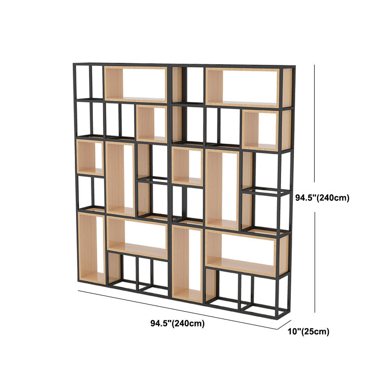 Geometric Shelf Bookcase Contemporary Metal Bookcase for Office