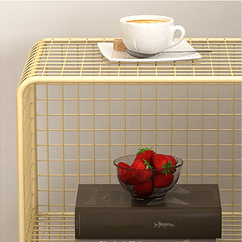 Modern Metal Bookshelf Standard Vertical Closed Back Bookcase in Burnish