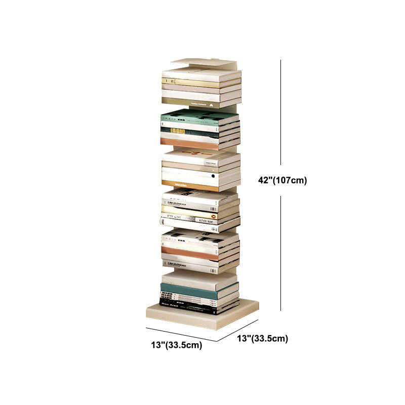 Modern Metal Bookshelf Geometric Closed Back Bookcase Shelves Included