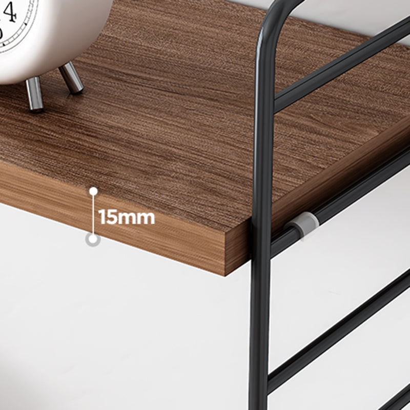 Contemporary Metal Shelf Bookcase Adjustable Floating Bookcase