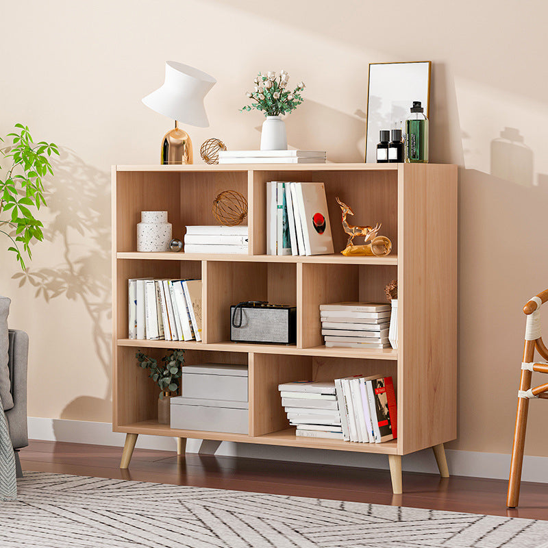 Modern Engineered Wood Book Shelf Closed Back Shelf Bookcase for Study Room