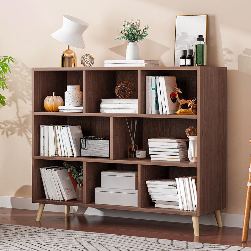 Modern Engineered Wood Book Shelf Closed Back Shelf Bookcase for Study Room