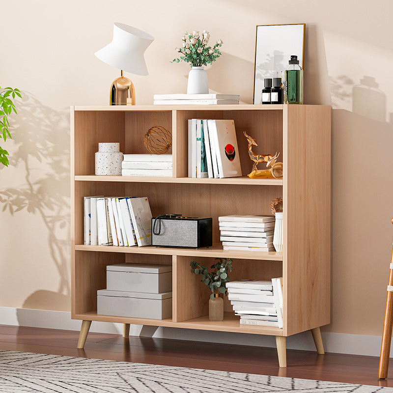 Modern Engineered Wood Book Shelf Closed Back Shelf Bookcase for Study Room