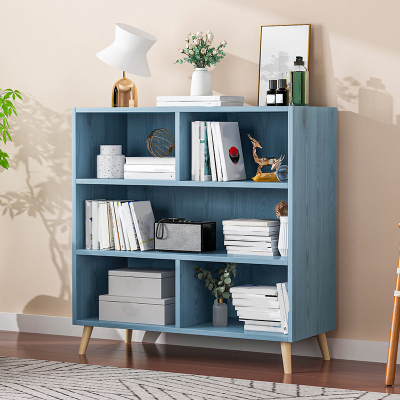 Modern Engineered Wood Book Shelf Closed Back Shelf Bookcase for Study Room