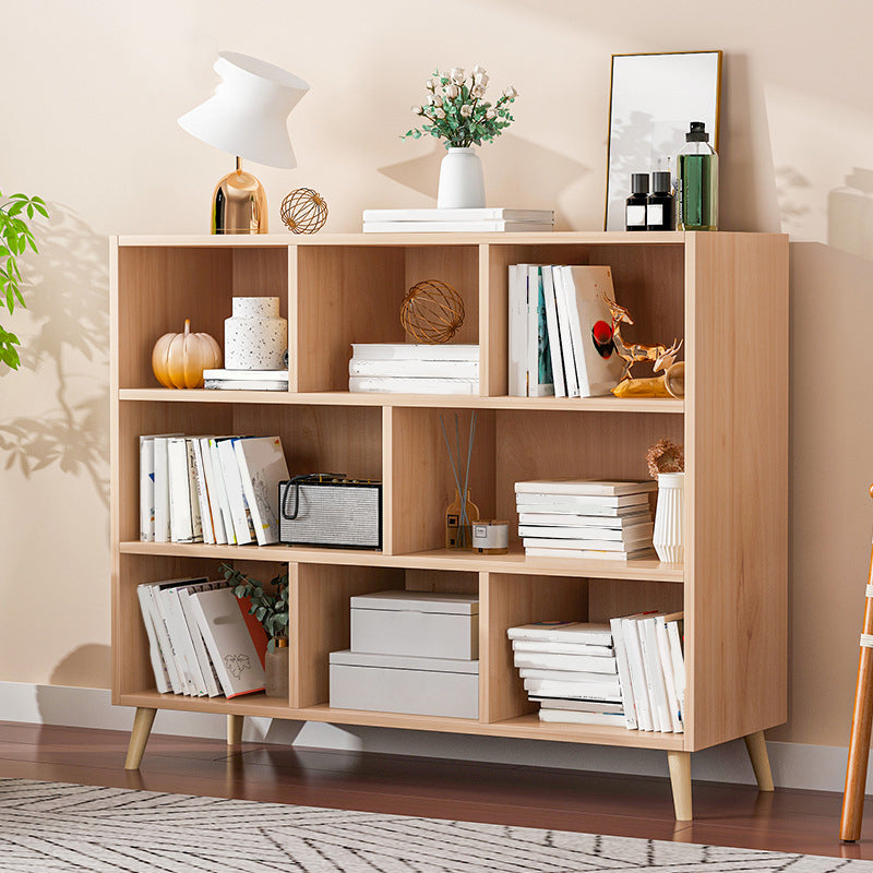 Modern Engineered Wood Book Shelf Closed Back Shelf Bookcase for Study Room