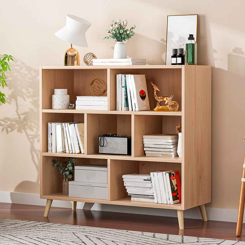 Modern Engineered Wood Book Shelf Closed Back Shelf Bookcase for Study Room