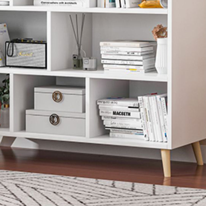 Modern Engineered Wood Book Shelf Closed Back Shelf Bookcase for Study Room