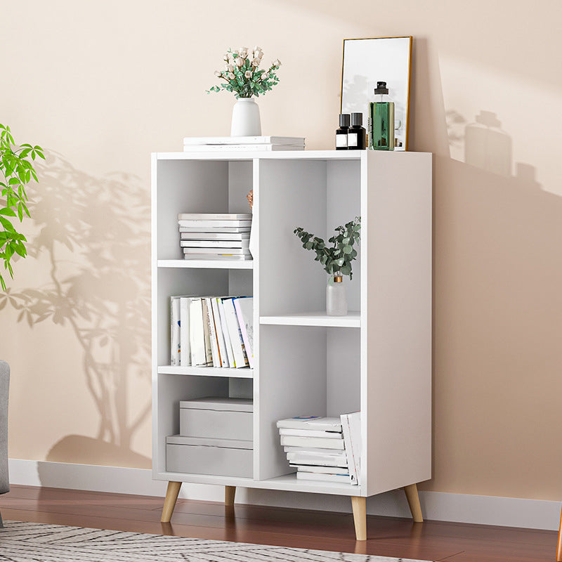Modern Engineered Wood Book Shelf Closed Back Shelf Bookcase for Study Room
