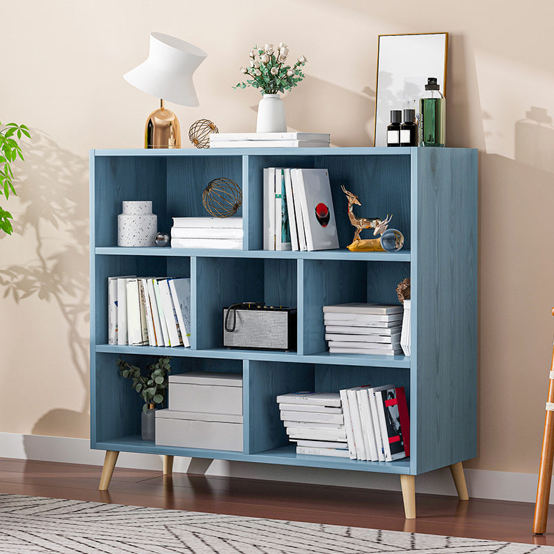 Modern Engineered Wood Book Shelf Closed Back Shelf Bookcase for Study Room