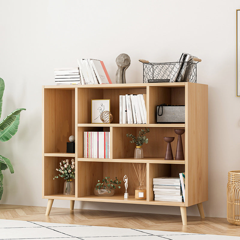 Modern Engineered Wood Book Shelf Closed Back Shelf Bookcase for Study Room