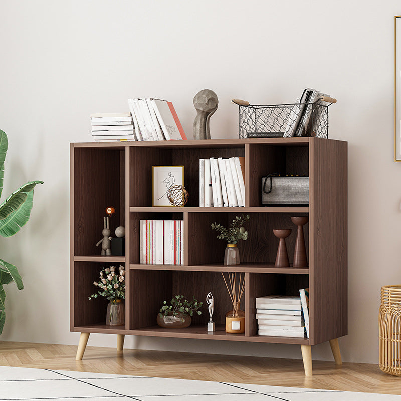 Modern Engineered Wood Book Shelf Closed Back Shelf Bookcase for Study Room