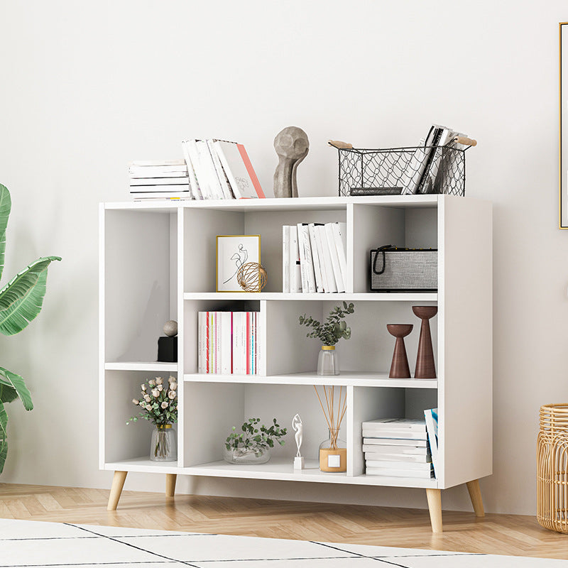 Modern Engineered Wood Book Shelf Closed Back Shelf Bookcase for Study Room