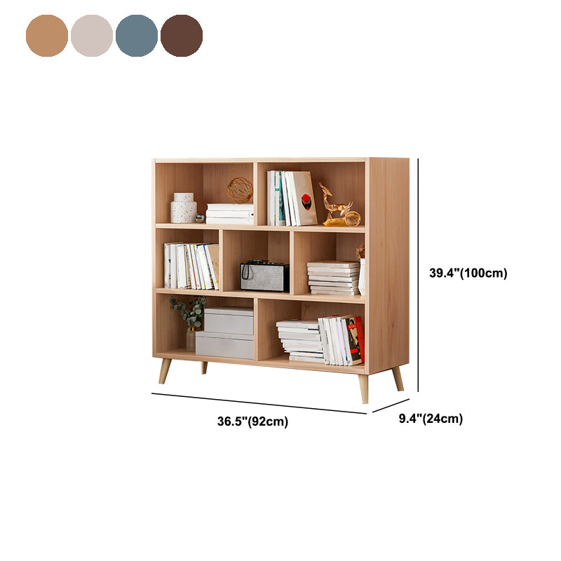 Modern Engineered Wood Book Shelf Closed Back Shelf Bookcase for Study Room
