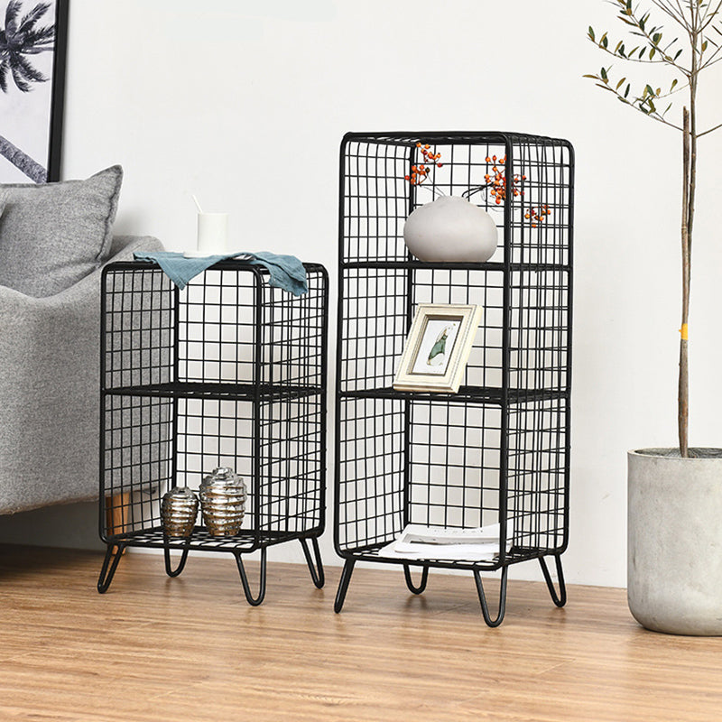 Modern Metal Bookshelf Standard Closed Back Bookcase in Burnish