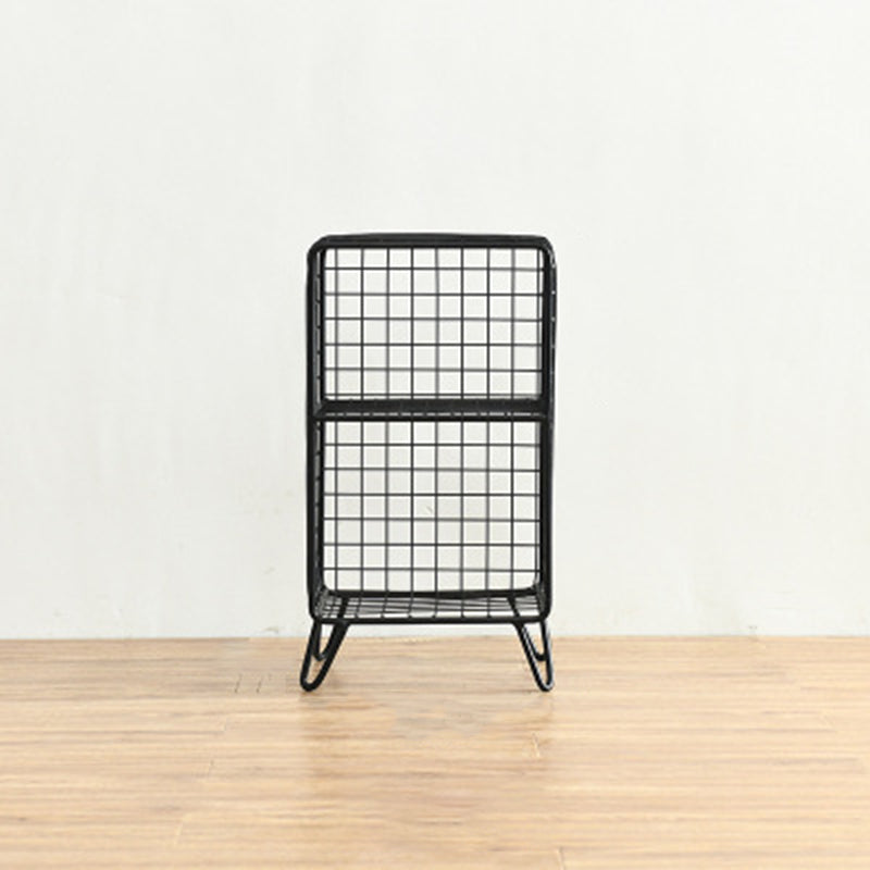 Modern Metal Bookshelf Standard Closed Back Bookcase in Burnish