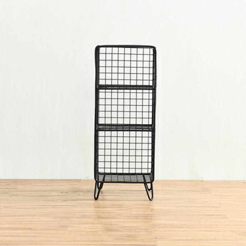 Modern Metal Bookshelf Standard Closed Back Bookcase in Burnish