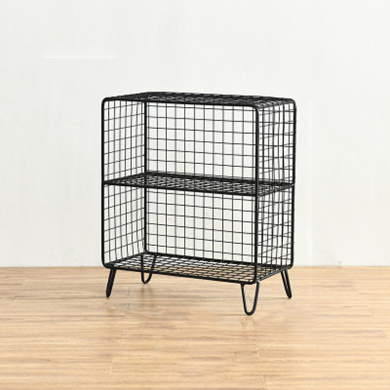 Modern Metal Bookshelf Standard Closed Back Bookcase in Burnish