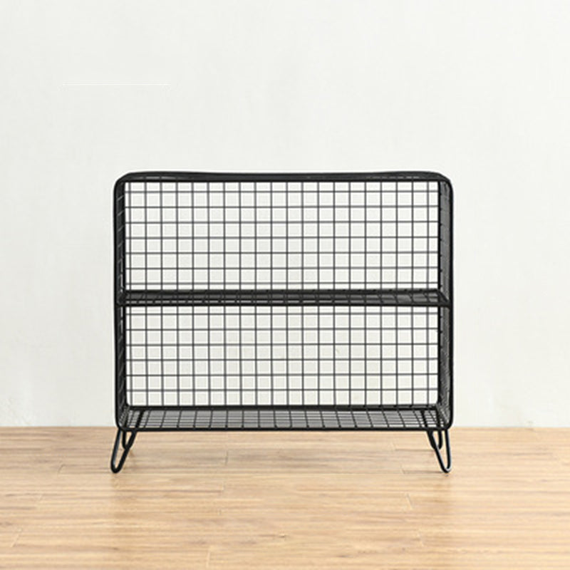 Modern Metal Bookshelf Standard Closed Back Bookcase in Burnish