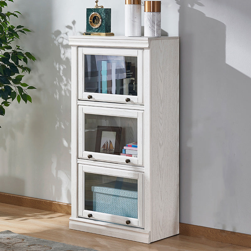 Contemporary Wooden Shelf Bookcase with Doors Standard Shelf