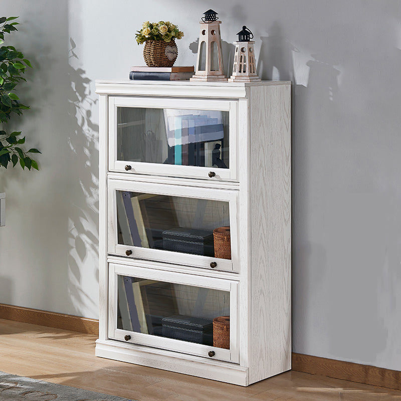 Contemporary Wooden Shelf Bookcase with Doors Standard Shelf