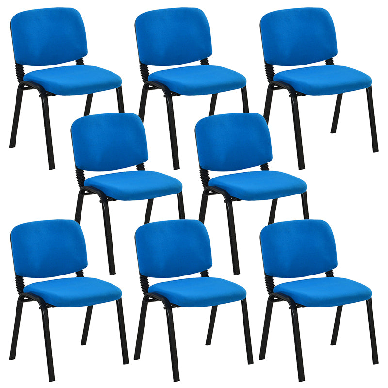 Modern Armless Upholstered Office Chair Fabric Swivel Office Chair