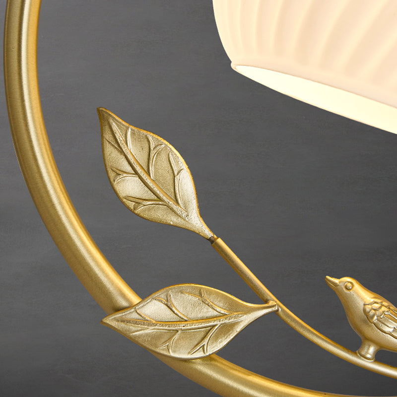 Contemporary Globe Flush Light Fixture Glass Flush Mount Lamps in Gold