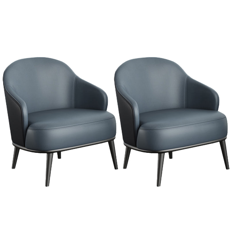 Faux Leather Arm Chair 24.80" Wide Arms Included Chair with Basic Four Leg