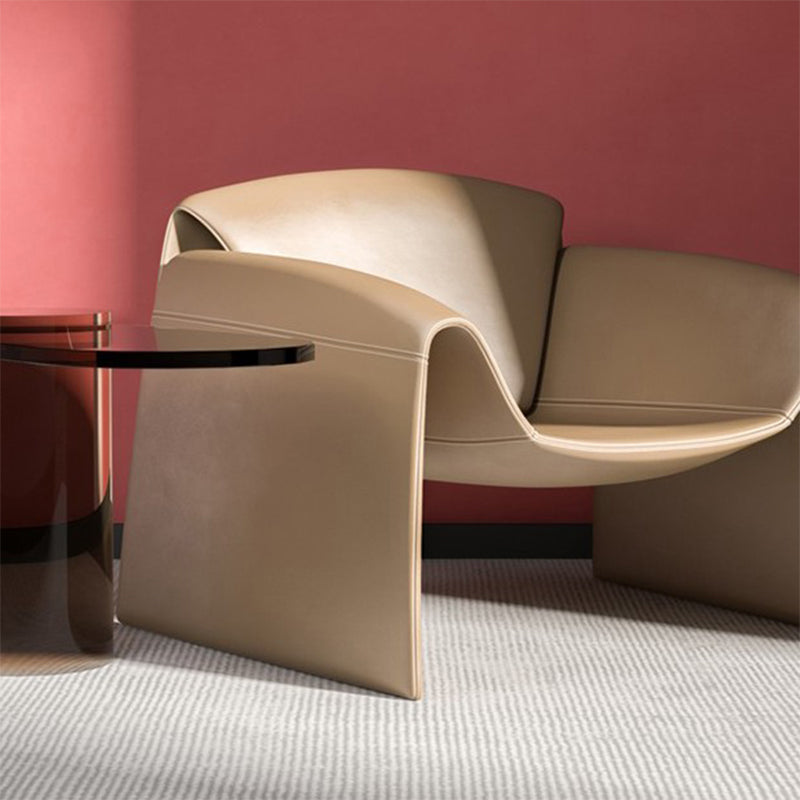 24.80" Wide Arm Chair Faux Leather Arms Included Chair for Living Room