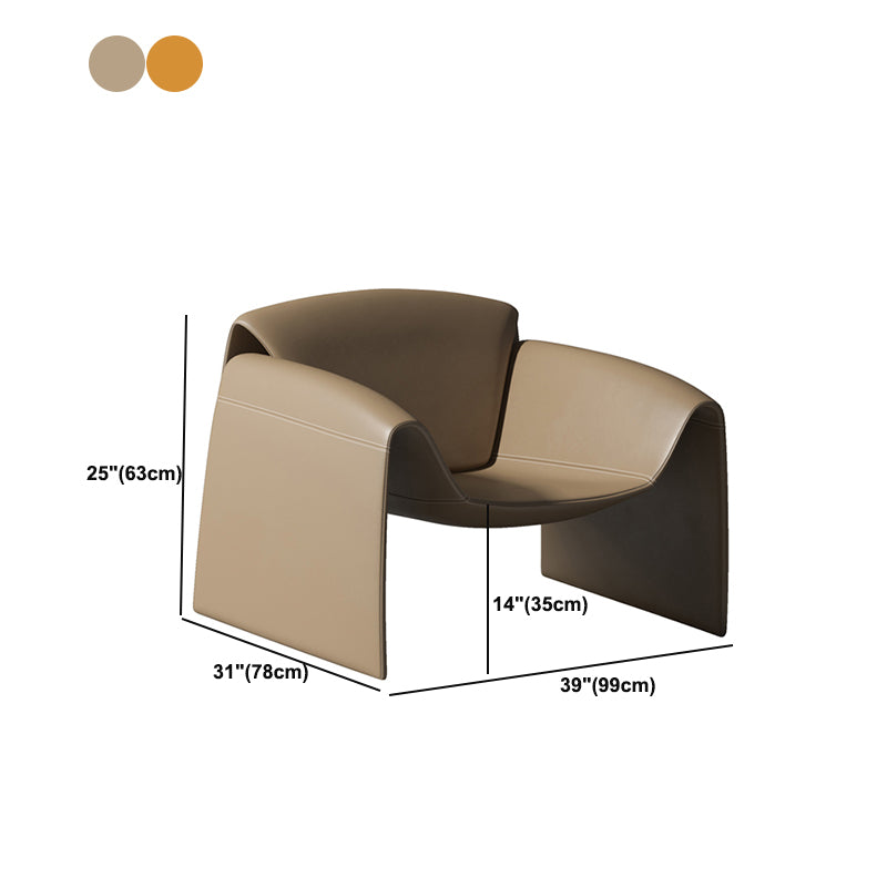 24.80" Wide Arm Chair Faux Leather Arms Included Chair for Living Room