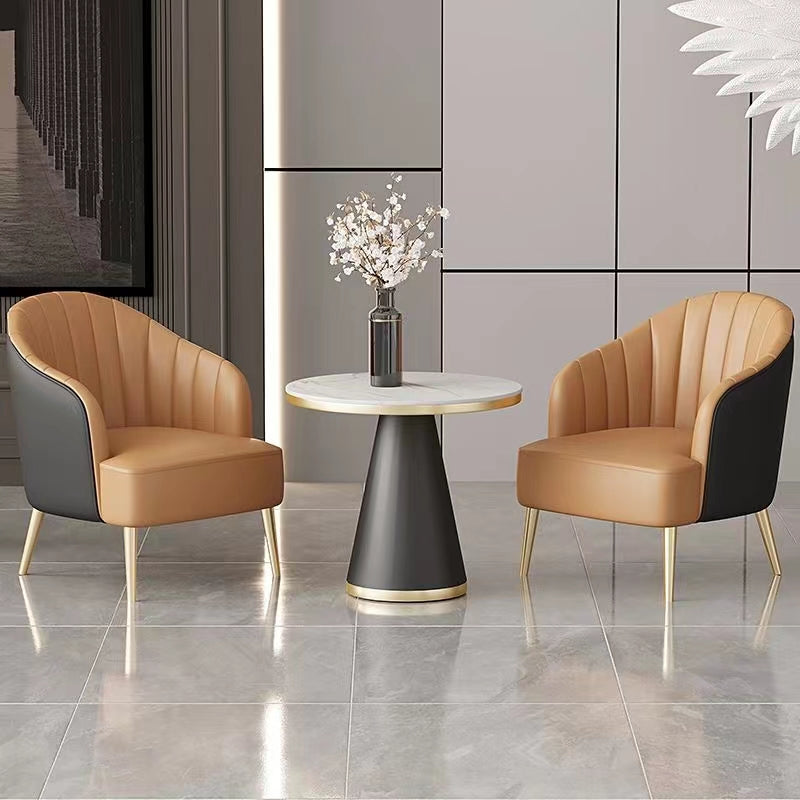 Glam Style 25.6" Wide Sloped Arms Sewn Pillow Back Armchair .