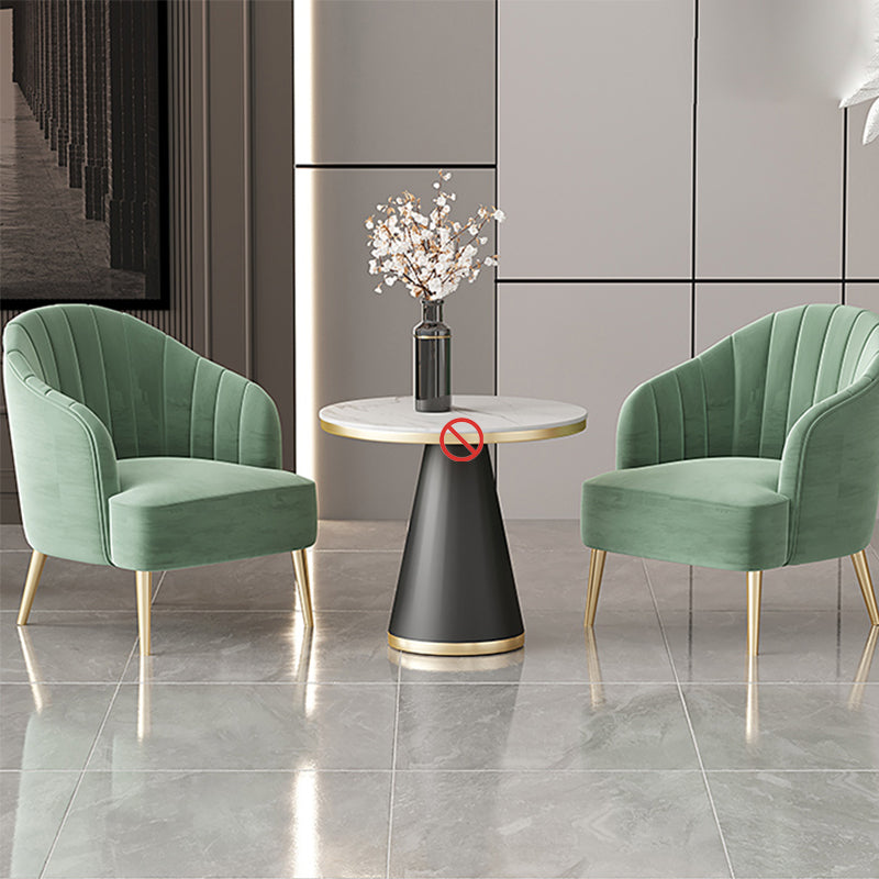 Glam Style 25.6" Wide Sloped Arms Sewn Pillow Back Armchair .