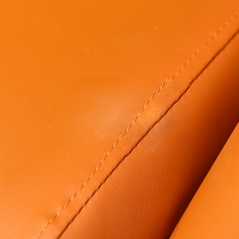 Glam Style with Handrail Leather HandrailMetal Foot Arm Chair with Fixed Backrest