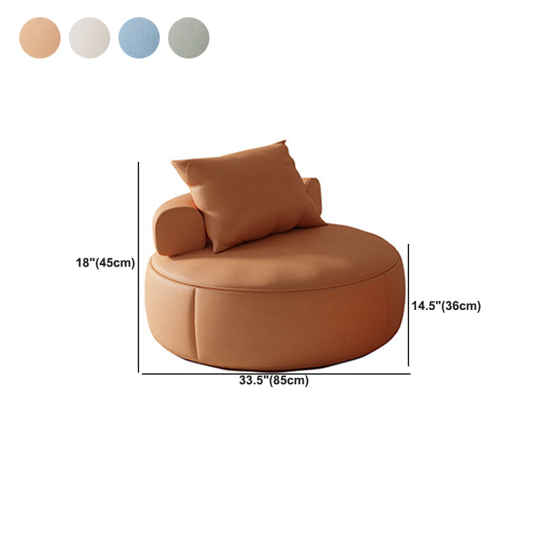 Nordic Style Handless Imitation Leather Curved Back Parsons Chair