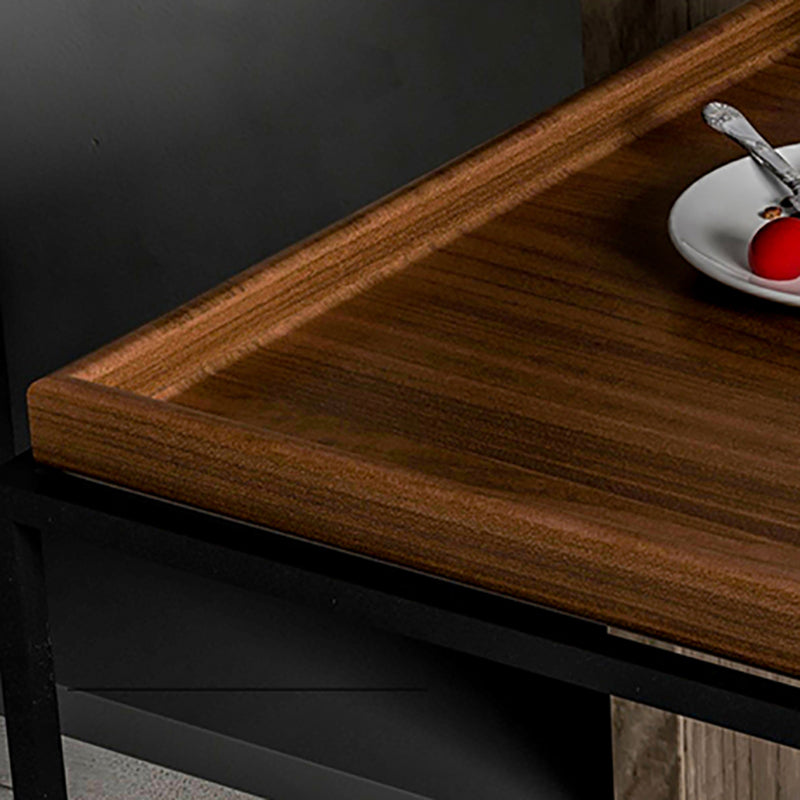 Modern Frame Wooden Coffee Table Rectangular Top Shape Folding Cocktail Table