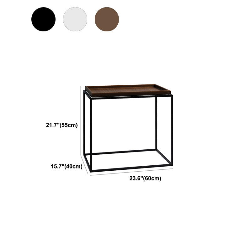 Modern Frame Wooden Coffee Table Rectangular Top Shape Folding Cocktail Table