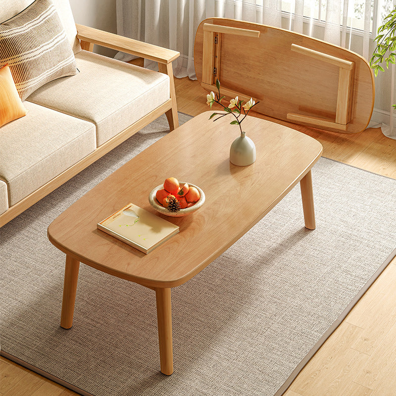 Scandinavian 4 Legs Coffee Table Wooden Coffee Table Set for Living Room