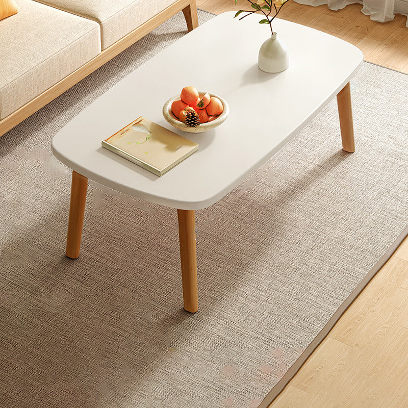 Scandinavian 4 Legs Coffee Table Wooden Coffee Table Set for Living Room