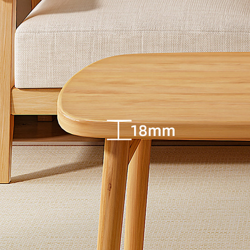 Scandinavian 4 Legs Coffee Table Wooden Coffee Table Set for Living Room