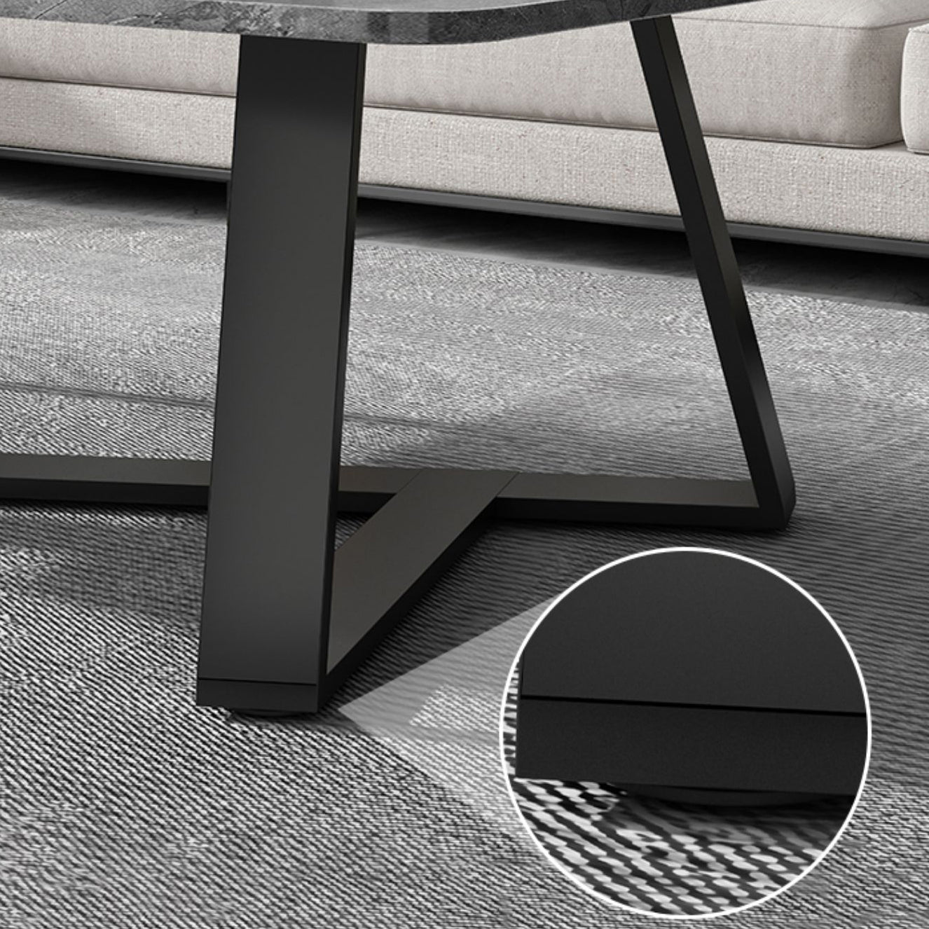 Cross Legs Coffee Table Minimalist Solid Wood Rectangular Coffee Table