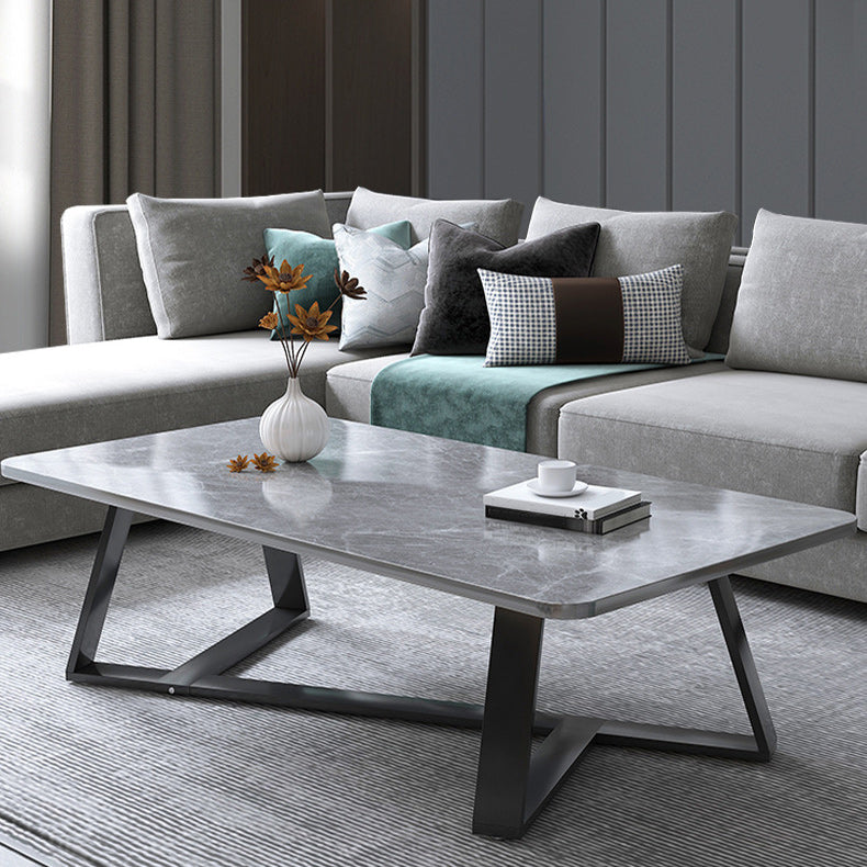 Cross Table Base Design Rectangular Faux Wood Table Ornate Style Coffee Table