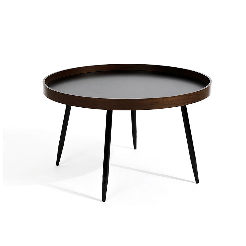 3/4 Legs Base Design Round Metal/wood Table Modern Style Coffee Table