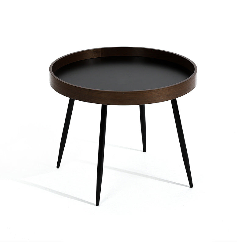 3/4 Legs Base Design Round Metal/wood Table Modern Style Coffee Table
