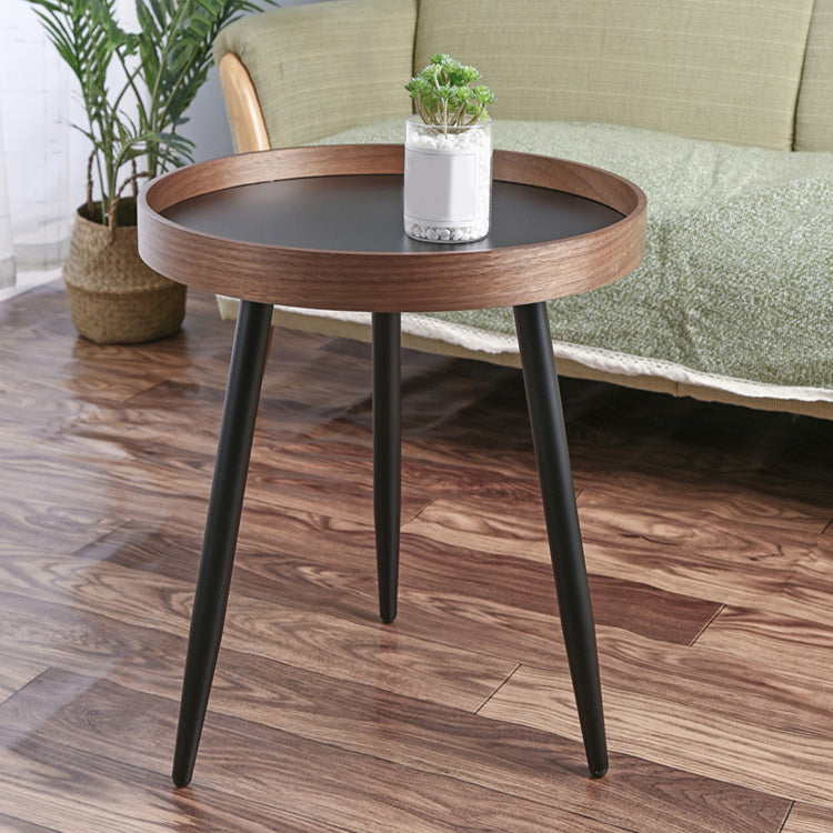 3/4 Legs Base Design Round Metal/wood Table Modern Style Coffee Table