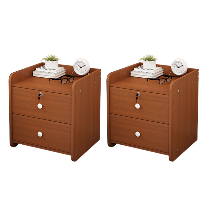 Modern Nightstand Wooden Night Table with Drawers for Bedroom