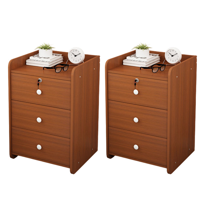 Modern Nightstand Wooden Night Table with Drawers for Bedroom