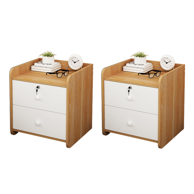 Modern Nightstand Wooden Night Table with Drawers for Bedroom