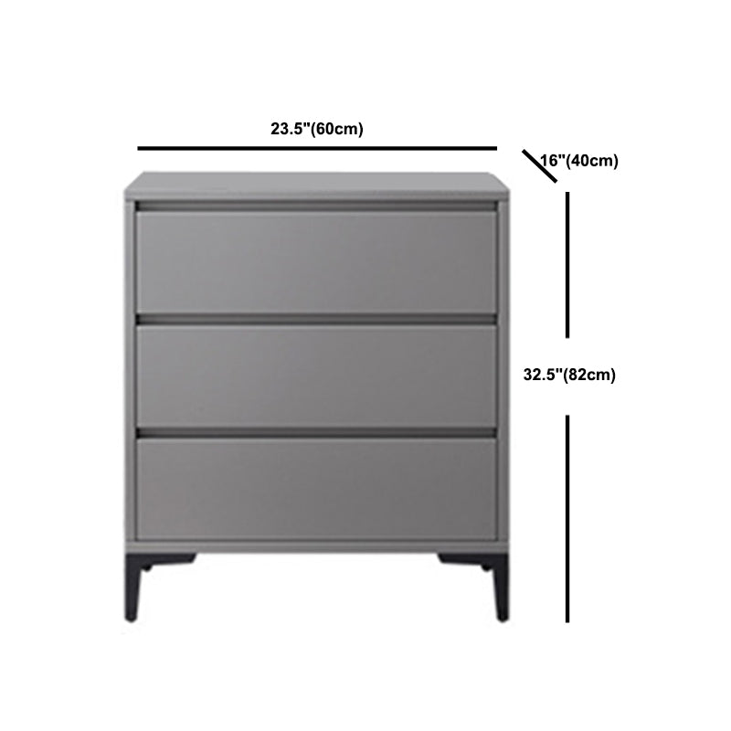 Contemporary Rectangle Accent Chest, Wooden Chest in Grey with Drawers